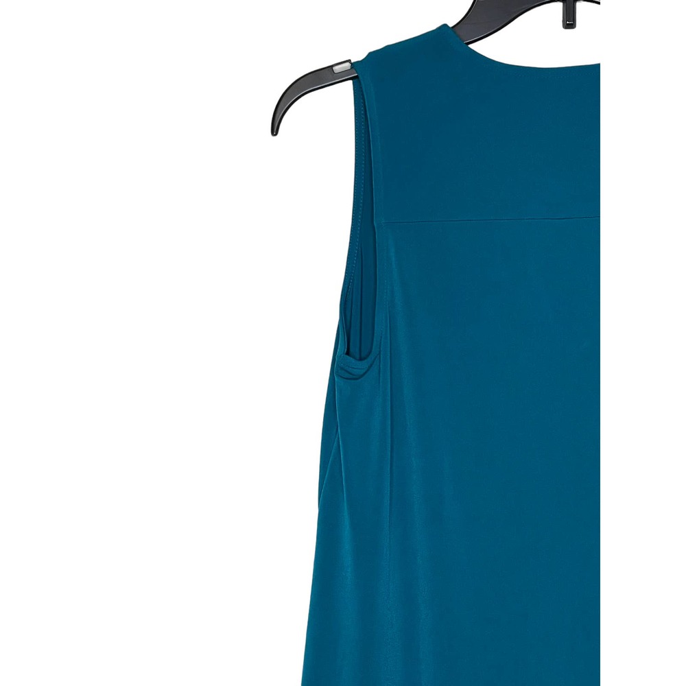 Banana Republic Women's Tank Top Teal V-neck Single-Pleat Shell Blue Sz. XS NWT - Picture 8 of 10
